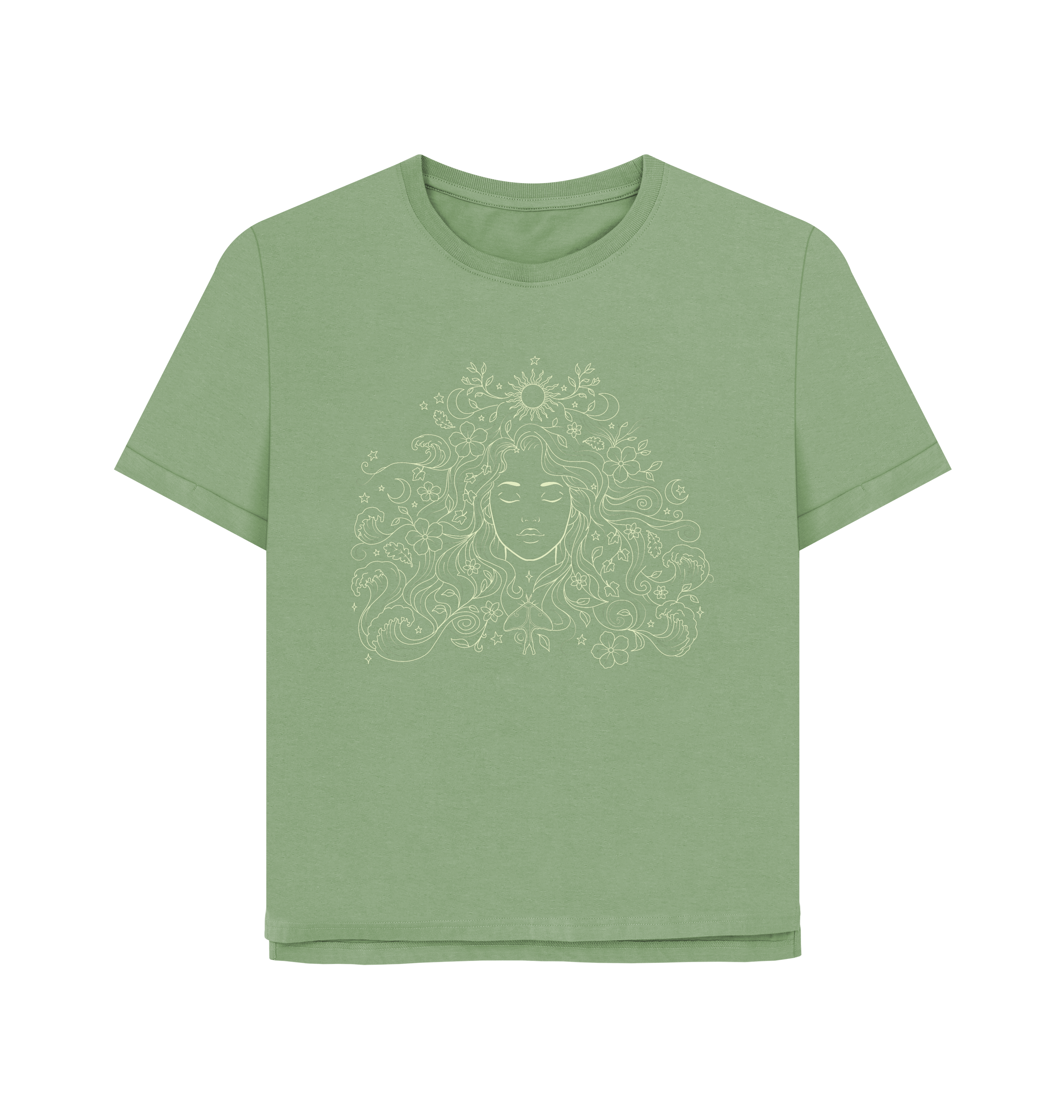 Sage Printed T-shirt Front