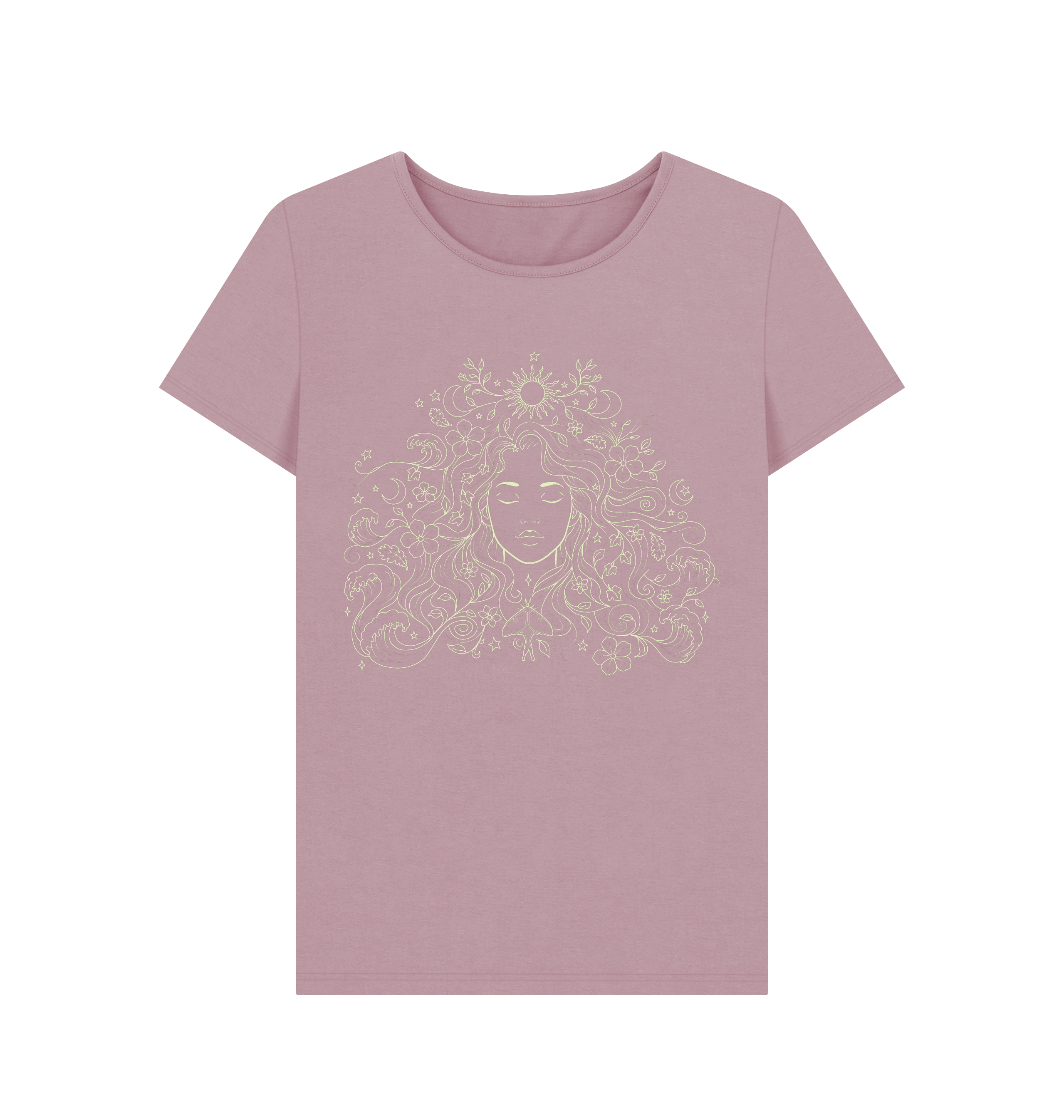 Mauve Printed T-shirt Front