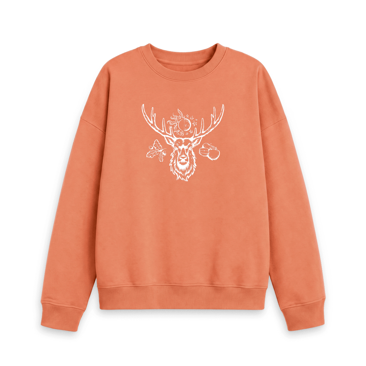 Apricot Printed Sweater Front