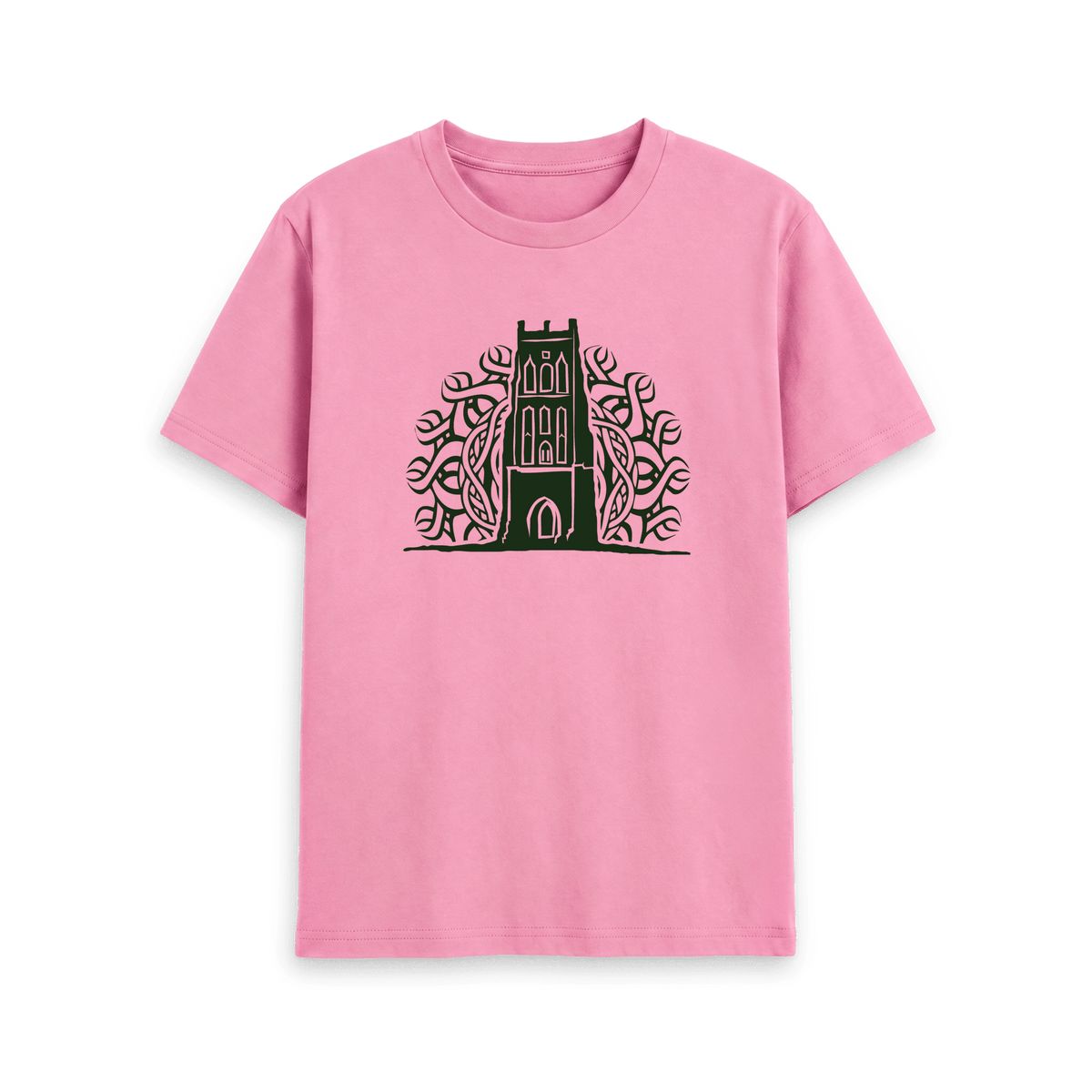 Rose Pink Printed T-shirt Front