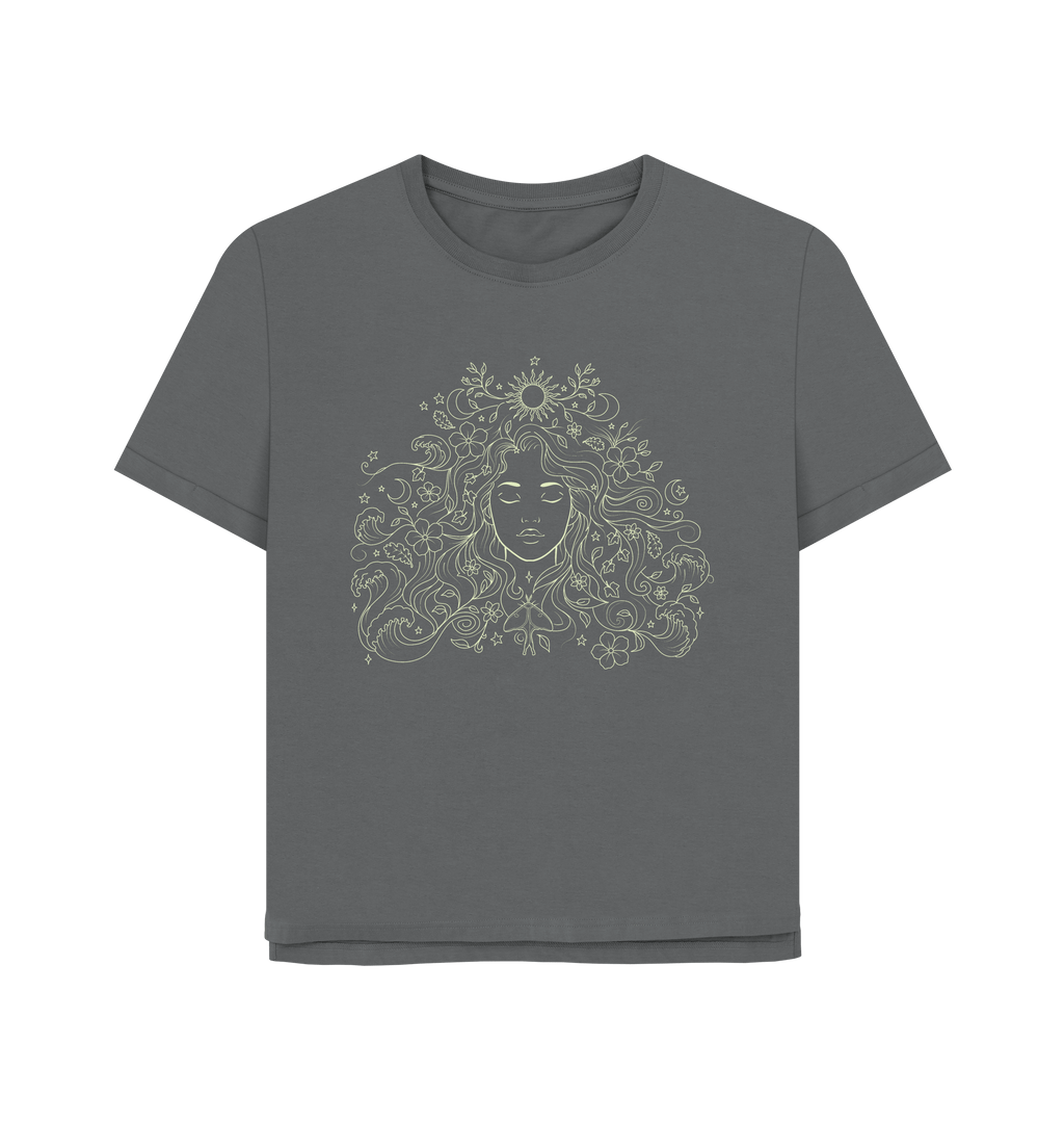Slate Grey Printed T-shirt Front