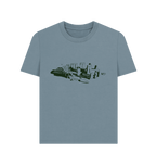 Stone Blue Printed T-shirt Front