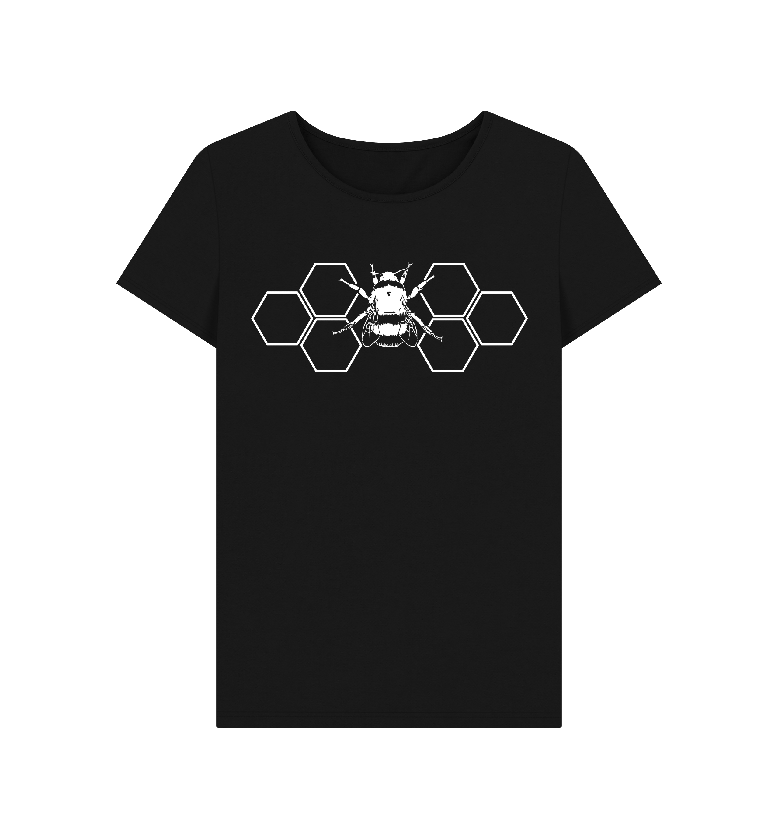 Black Printed T-shirt Front