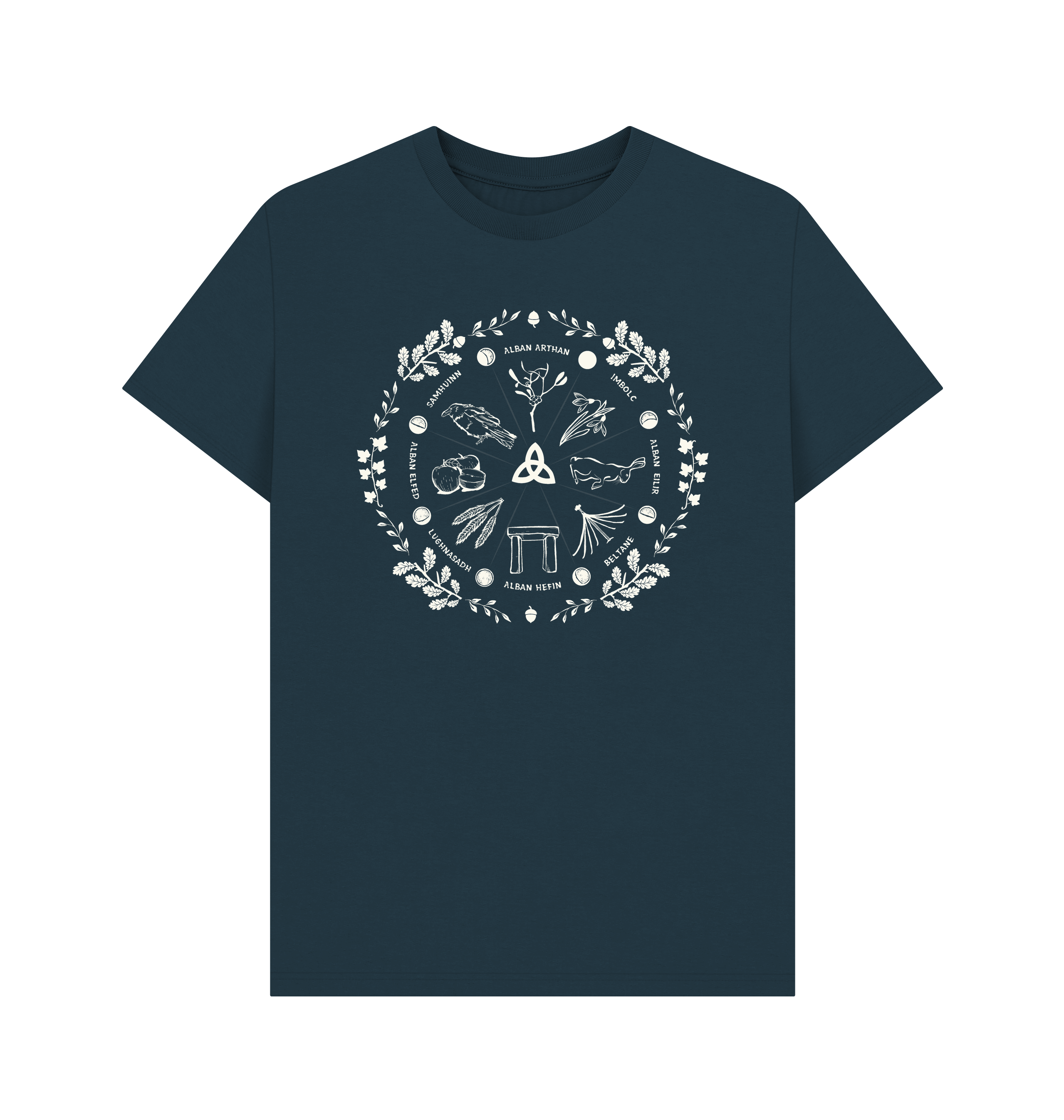 Denim Blue Printed T-shirt Front