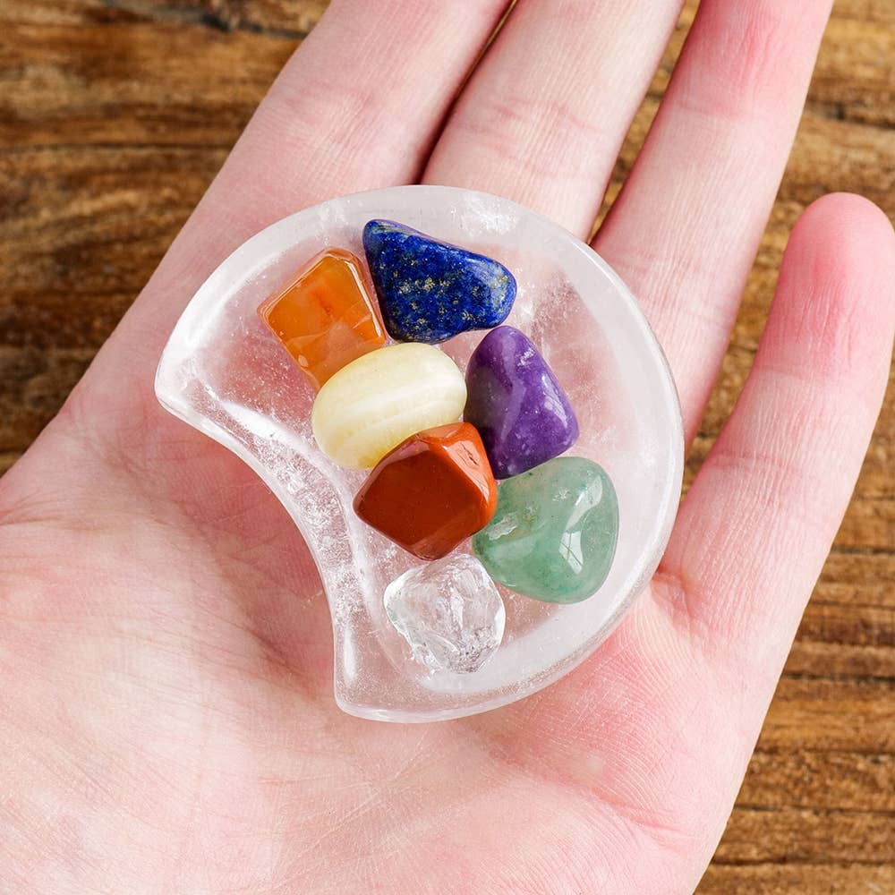 Clear Quartz Moon Plate