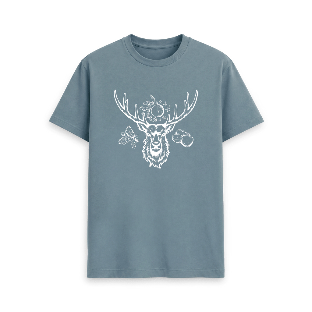 Stone Blue Printed T-shirt Front