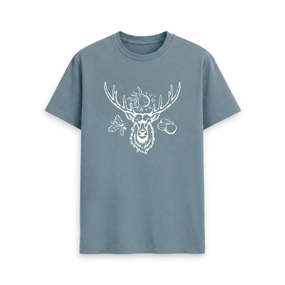 Stone Blue Printed T-shirt Front