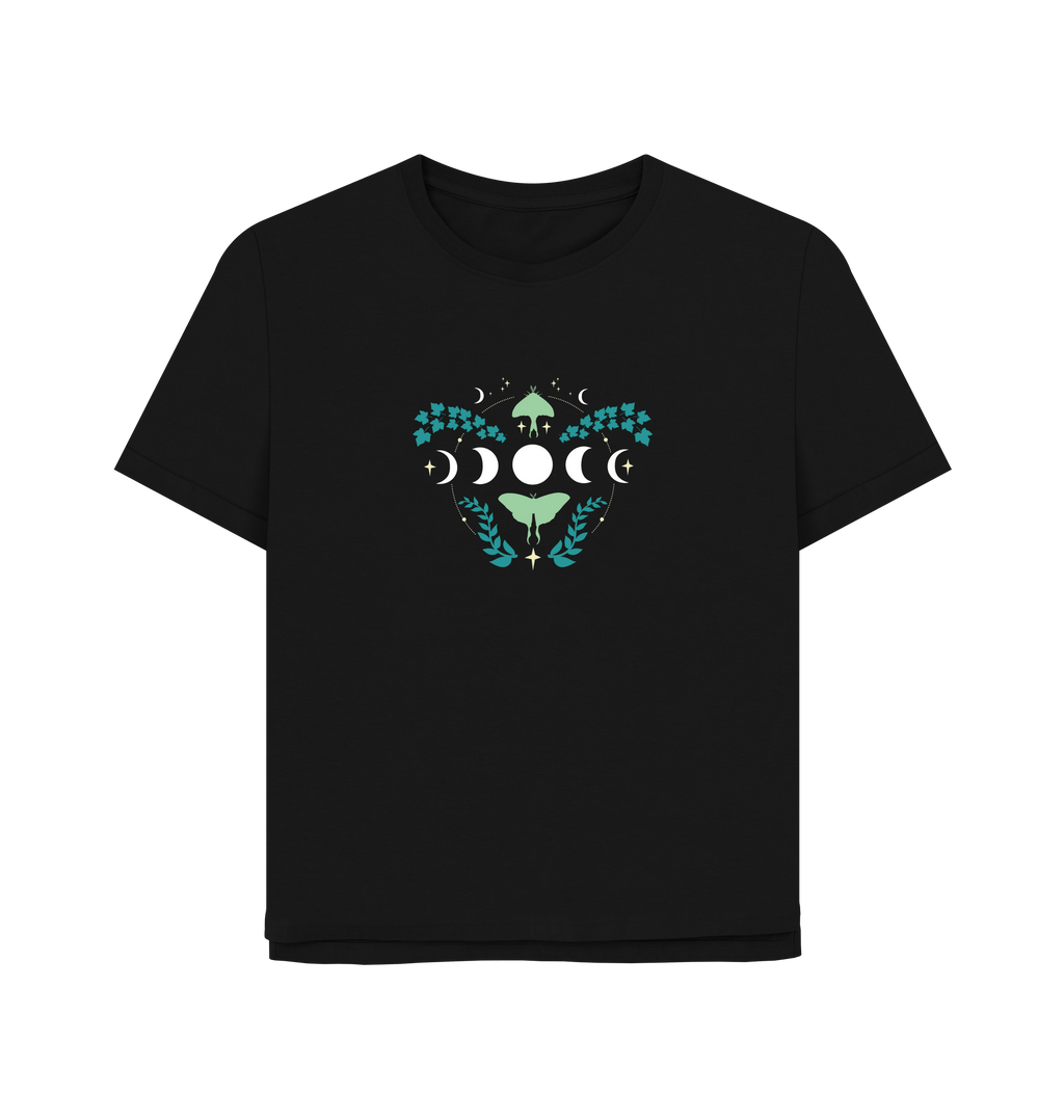 Black Printed T-shirt Front
