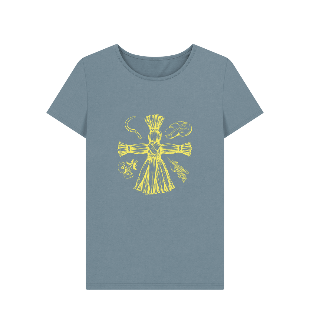 Stone Blue Printed T-shirt Front