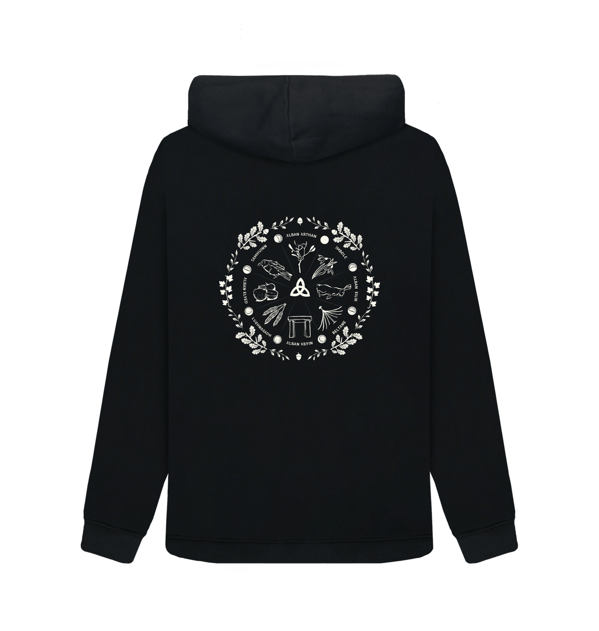Black Printed Sweater Back