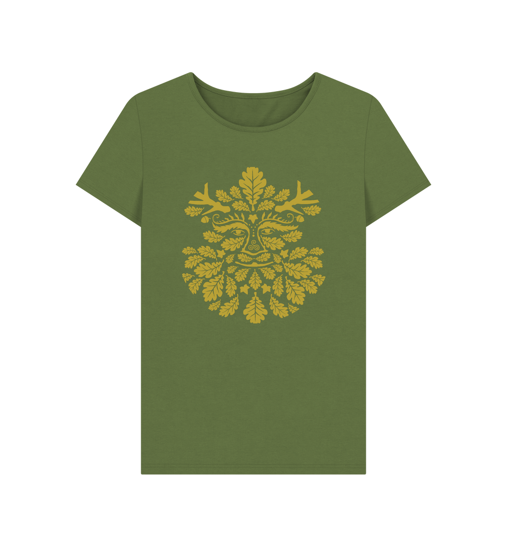 Khaki Printed T-shirt Front