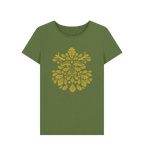 Khaki Printed T-shirt Front