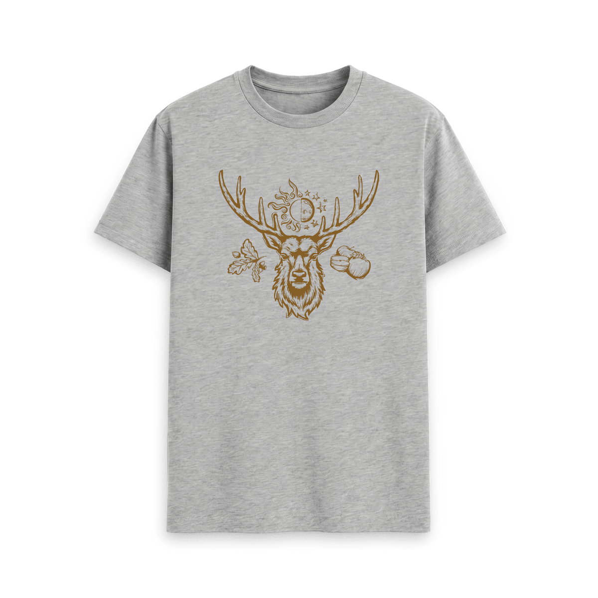 Athletic Grey Printed T-shirt Front