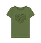 Khaki Printed T-shirt Front