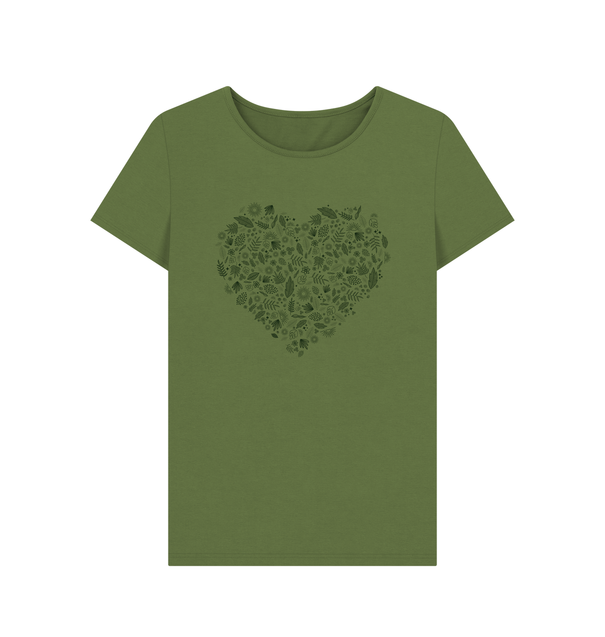 Khaki Printed T-shirt Front