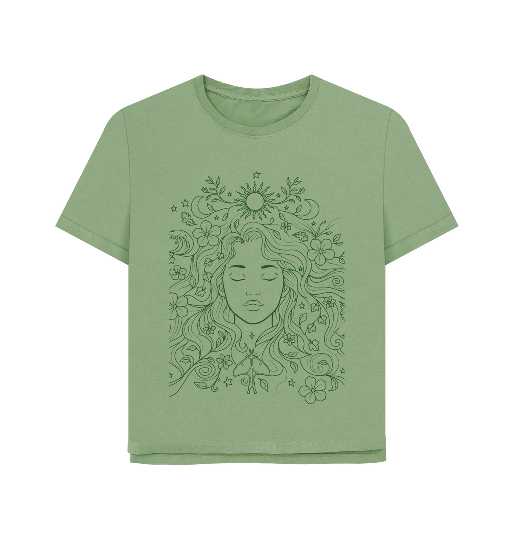 Sage Printed T-shirt Front