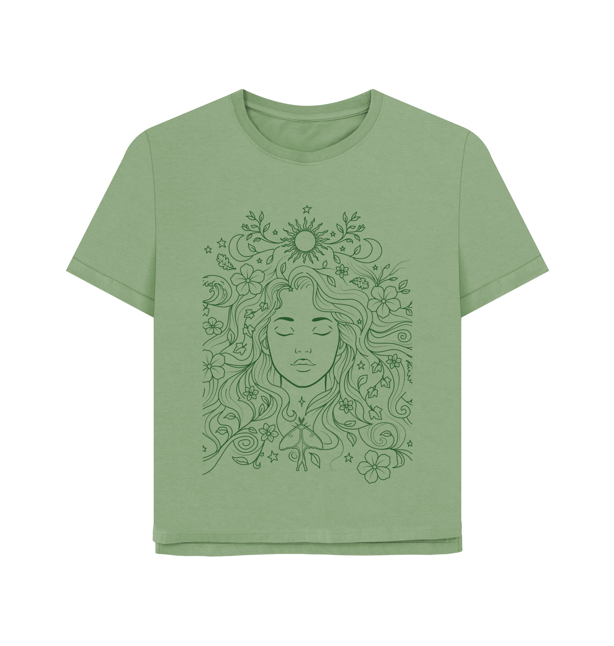 Sage Printed T-shirt Front