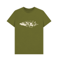 Moss Green Printed T-shirt Front