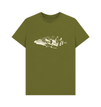 Moss Green Printed T-shirt Front
