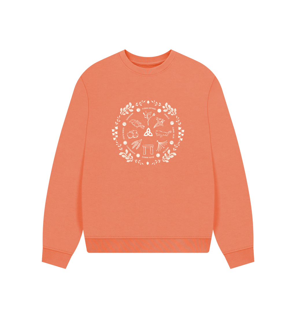 Apricot Printed Sweater Front