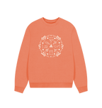 Apricot Printed Sweater Front