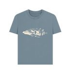Stone Blue Printed T-shirt Front
