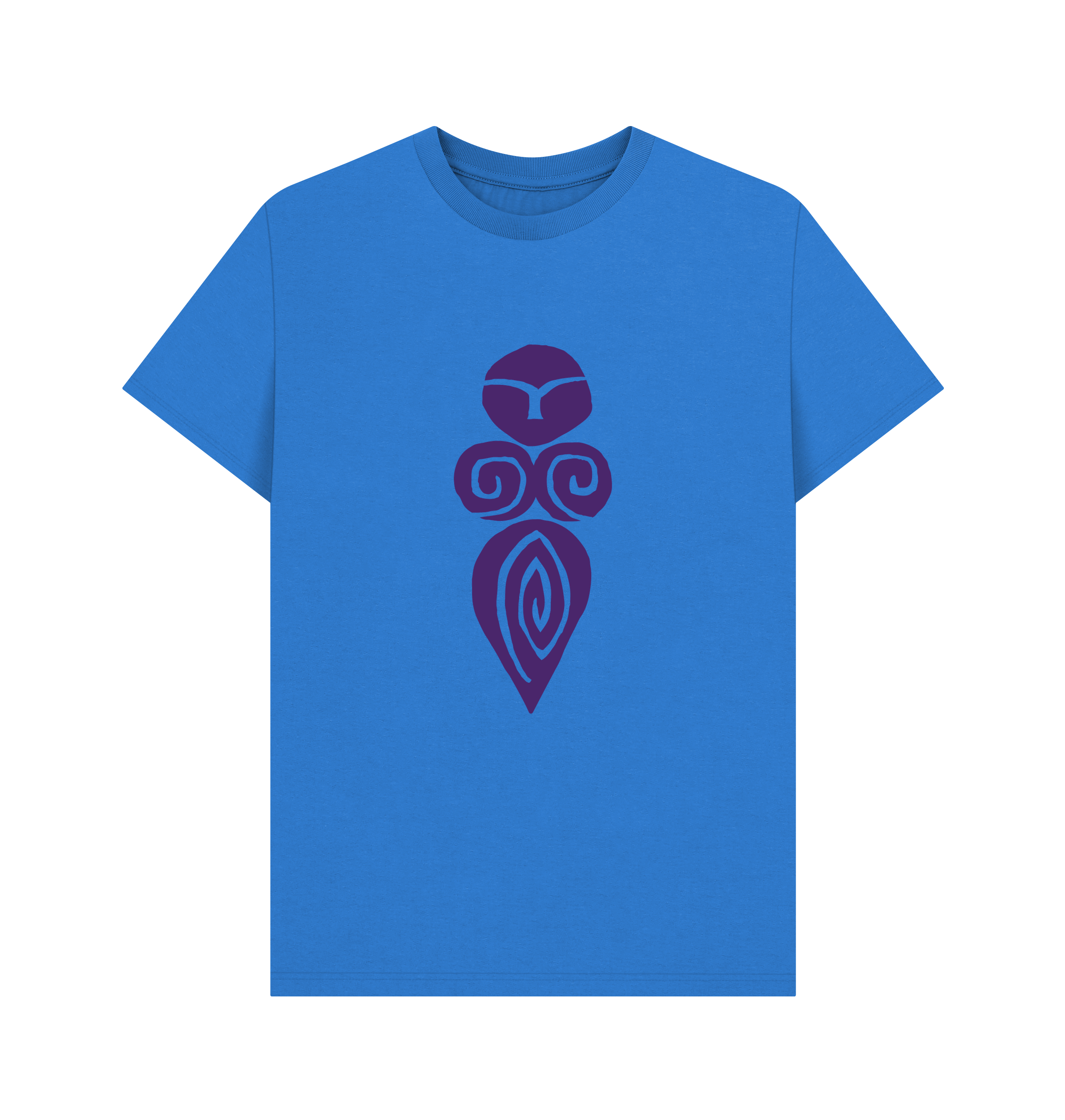 Bright Blue Printed T-shirt Front