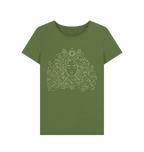 Khaki Printed T-shirt Front