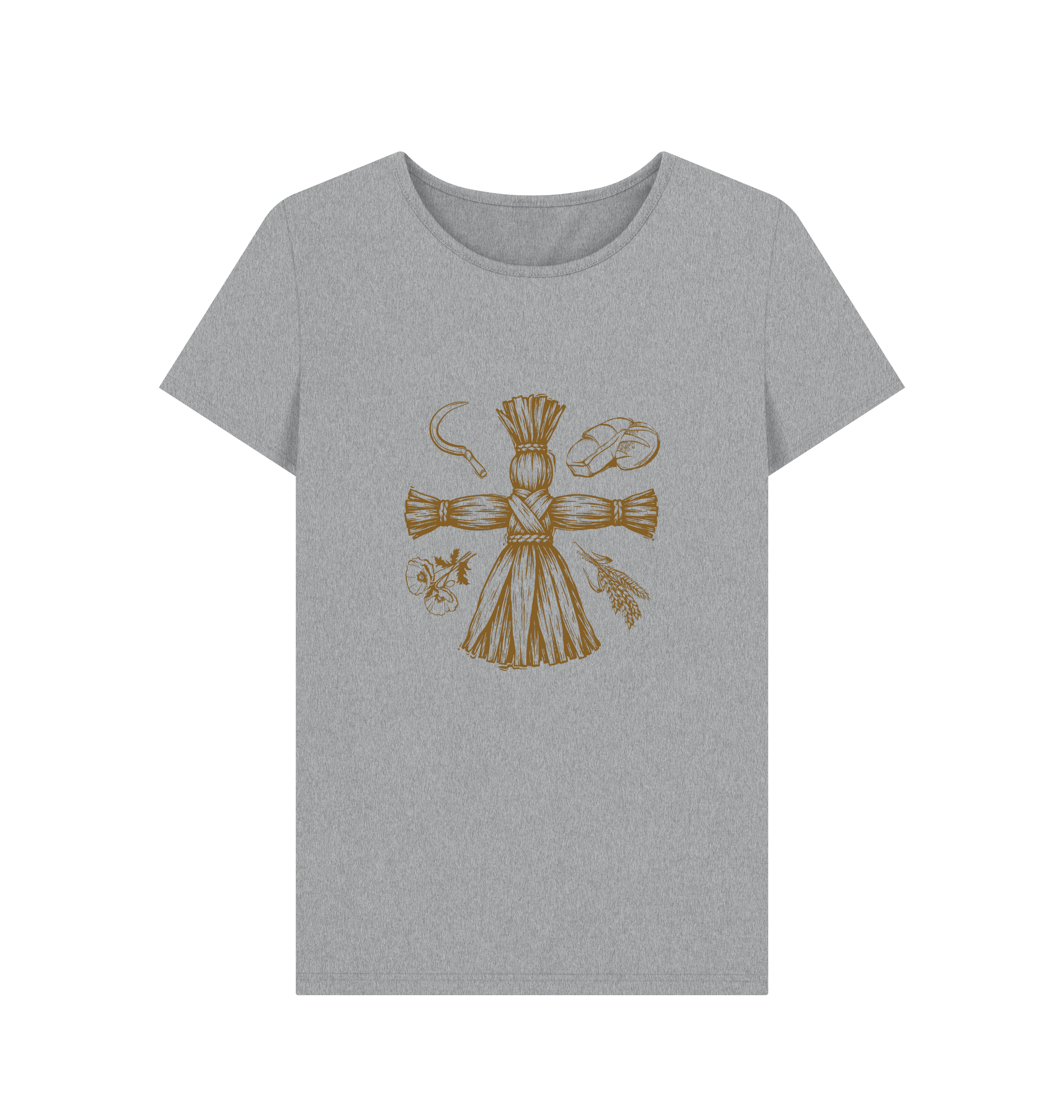 Athletic Grey Printed T-shirt Front