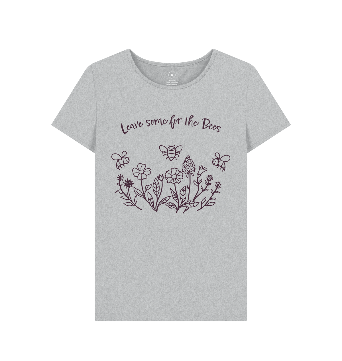 Grey Recycled Printed T-Shirt Front