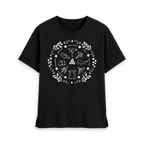 Black Printed T-shirt Front