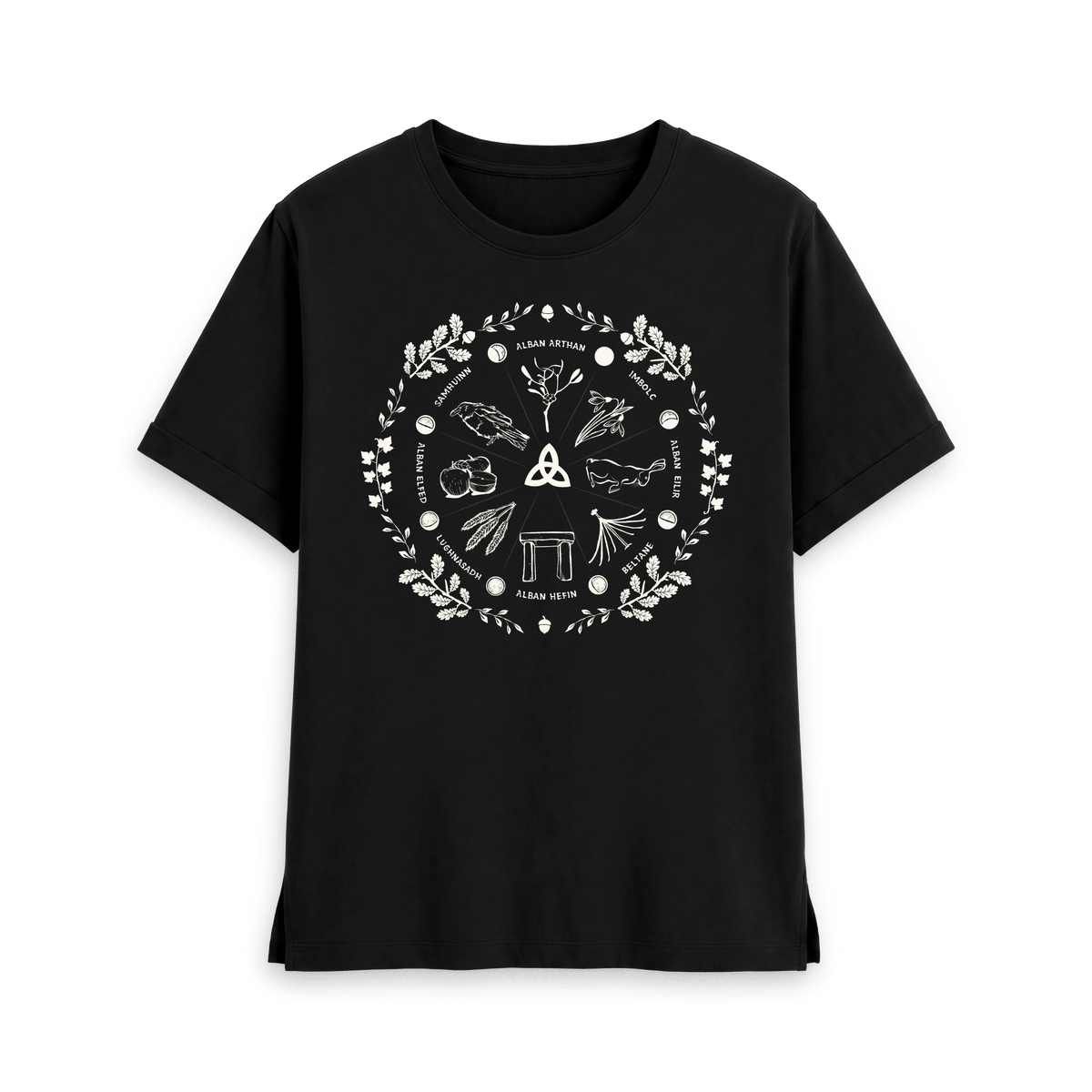 Black Printed T-shirt Front