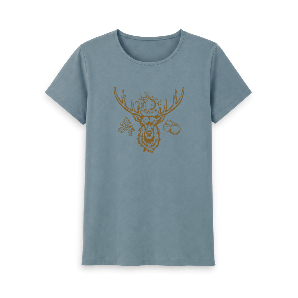 Stone Blue Printed T-shirt Front