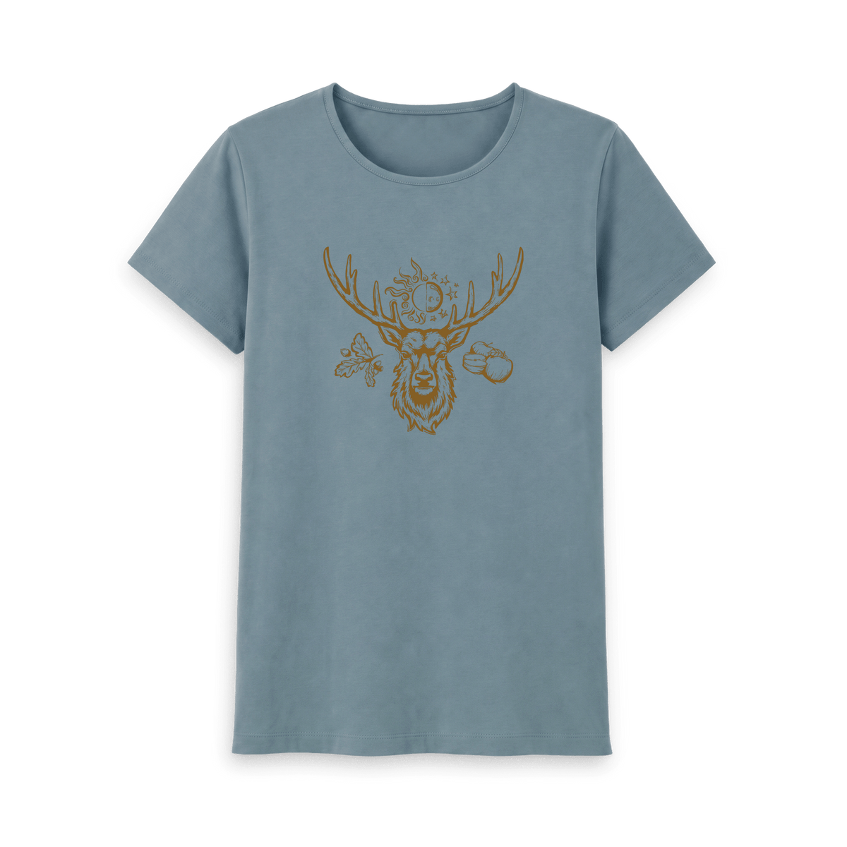 Stone Blue Printed T-shirt Front