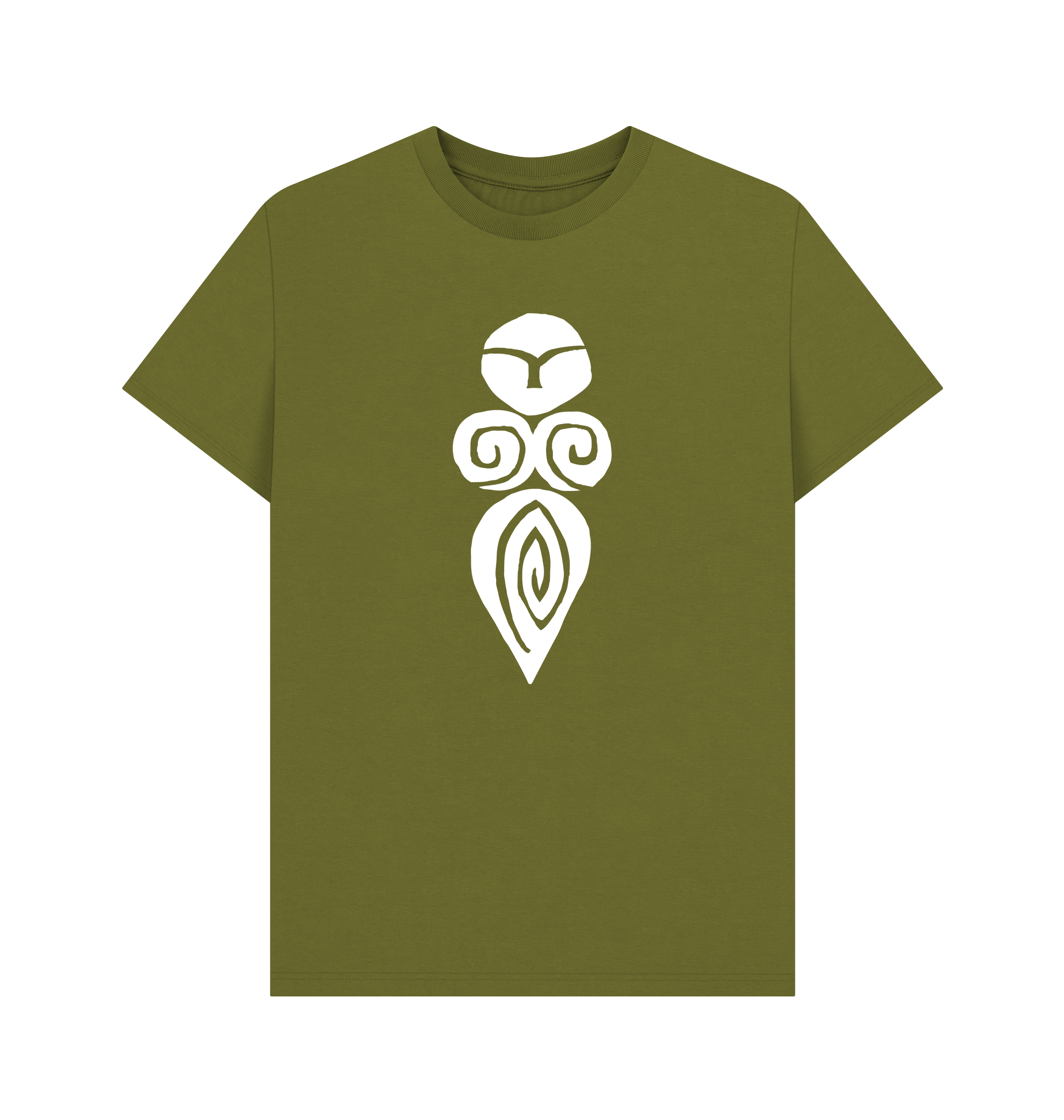 Moss Green Printed T-shirt Front