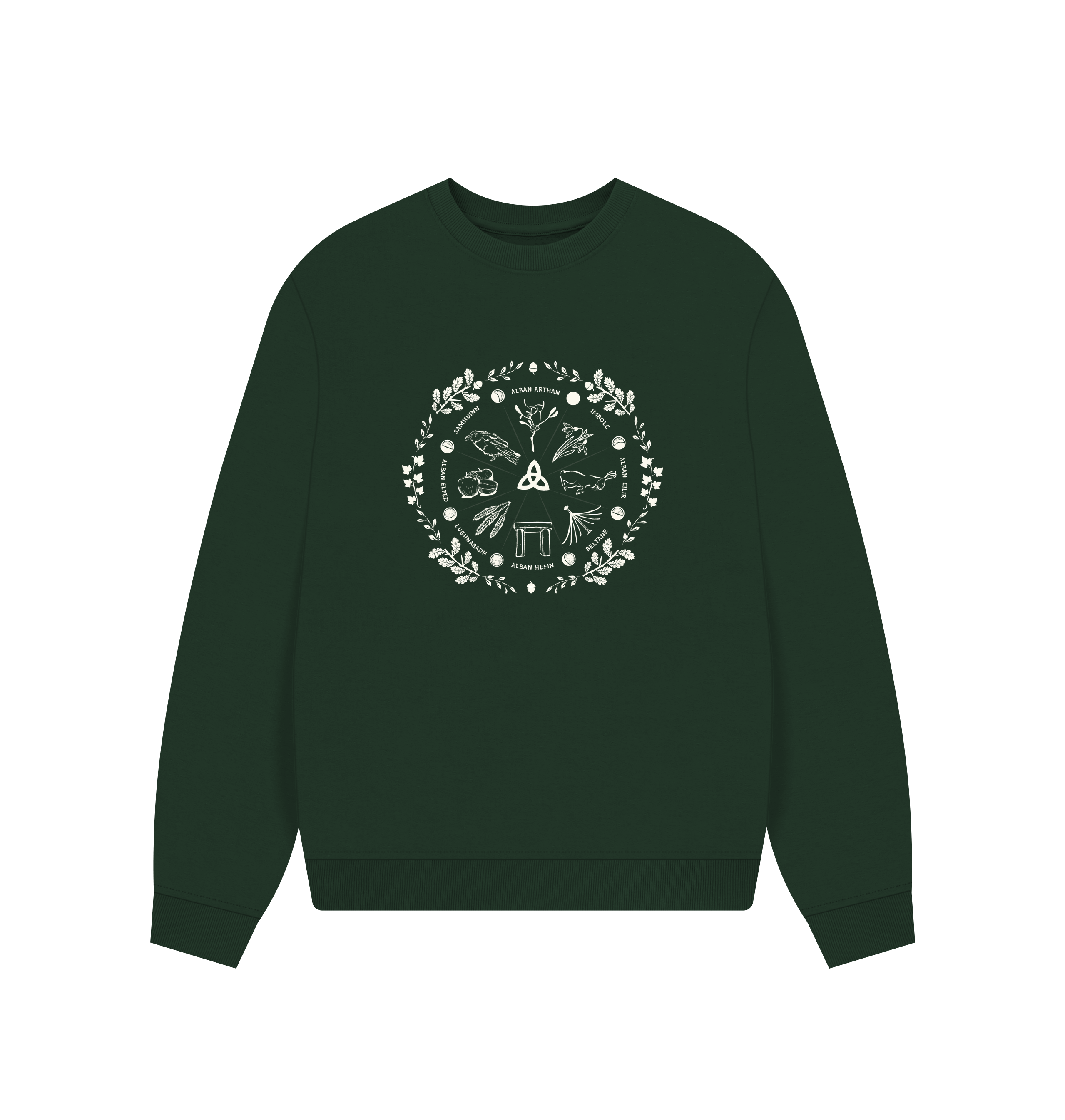 Evergreen Printed Sweater Front