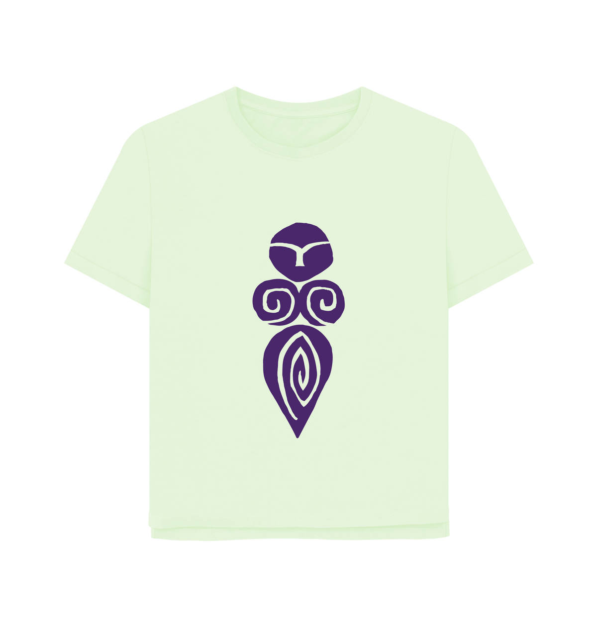 Pastel Green Printed T-shirt Front