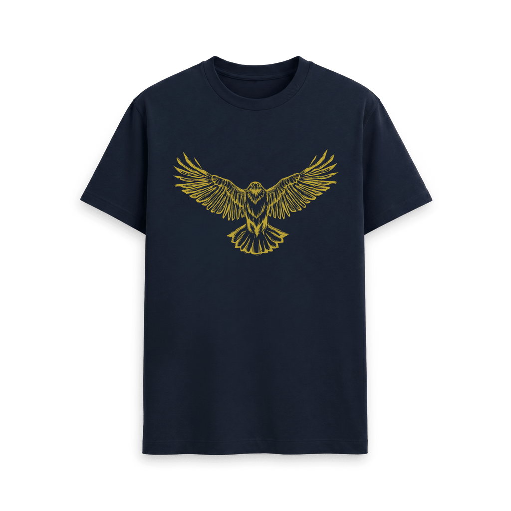 Navy Blue Printed T-shirt Front