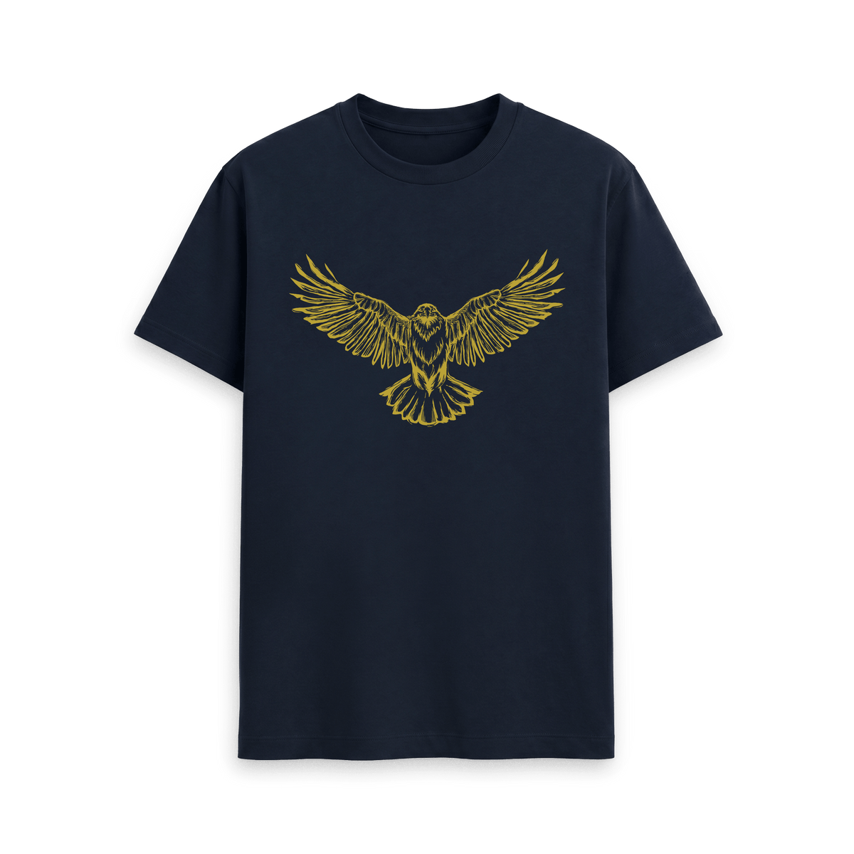 Navy Blue Printed T-shirt Front