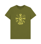 Moss Green Printed T-shirt Front