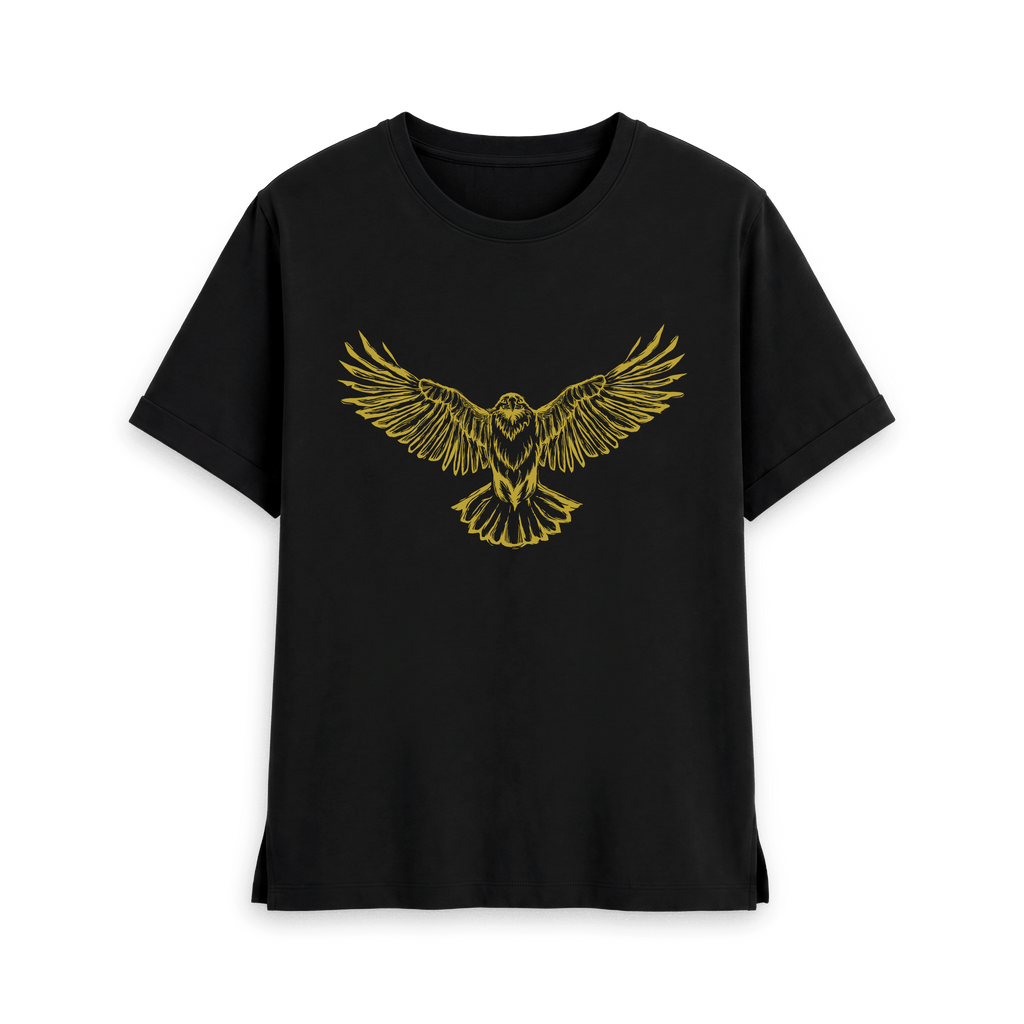 Black Printed T-shirt Front