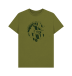 Moss Green Printed T-shirt Front