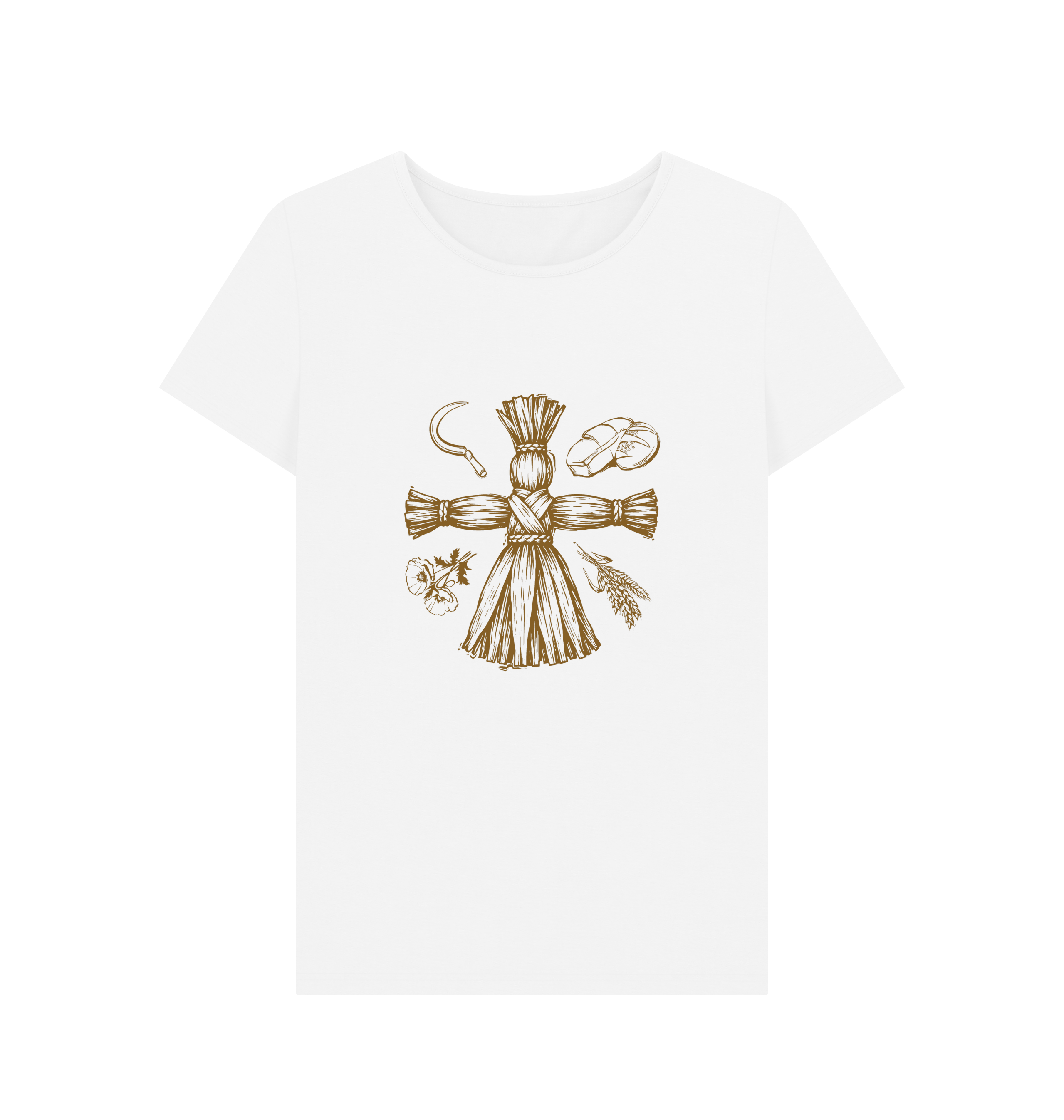 White Printed T-shirt Front