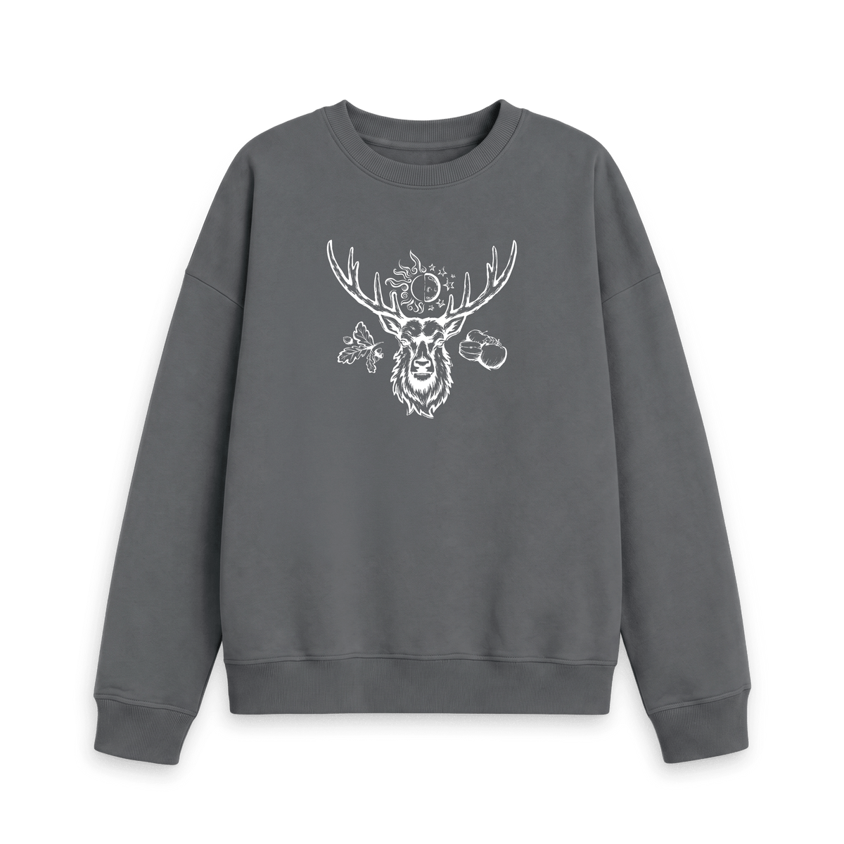 Slate Grey Printed Sweater Front