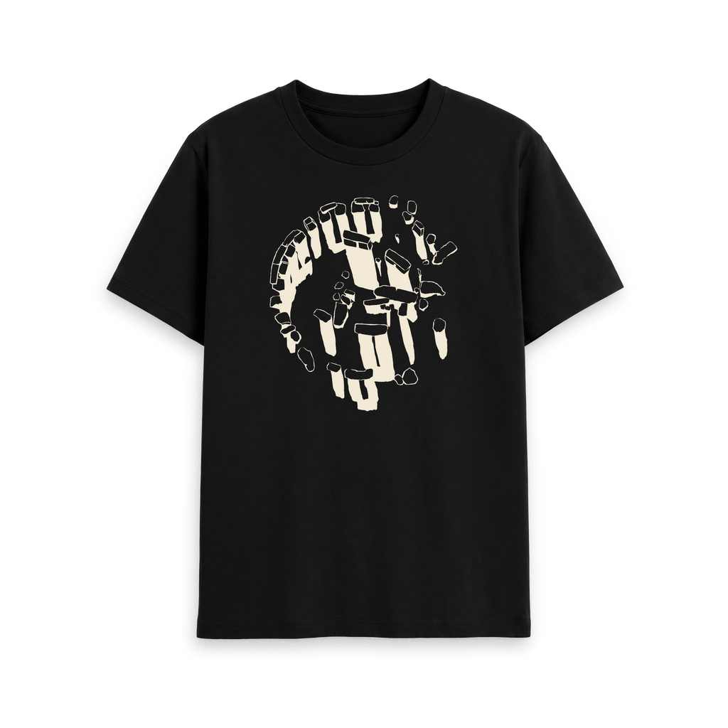Black Printed T-shirt Front