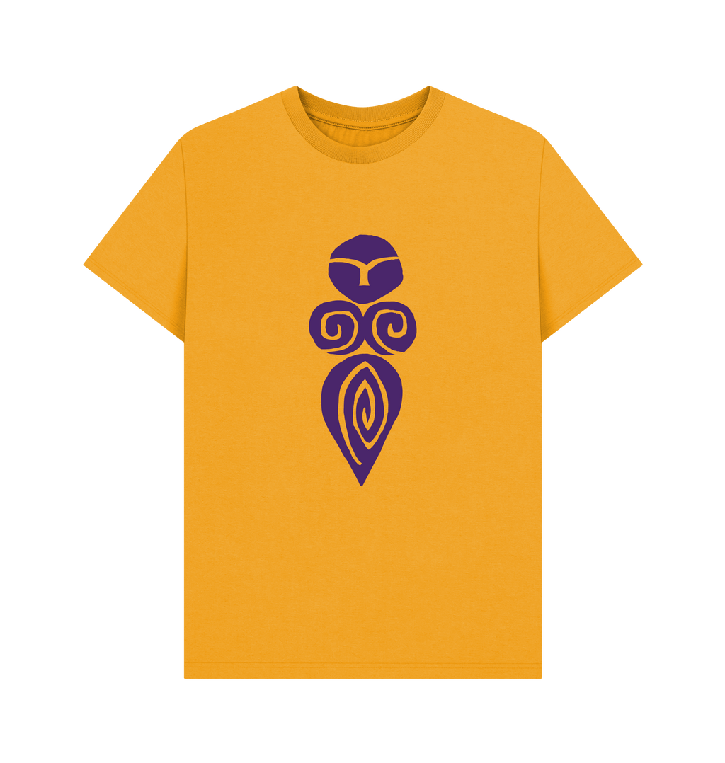 Mustard Printed T-shirt Front