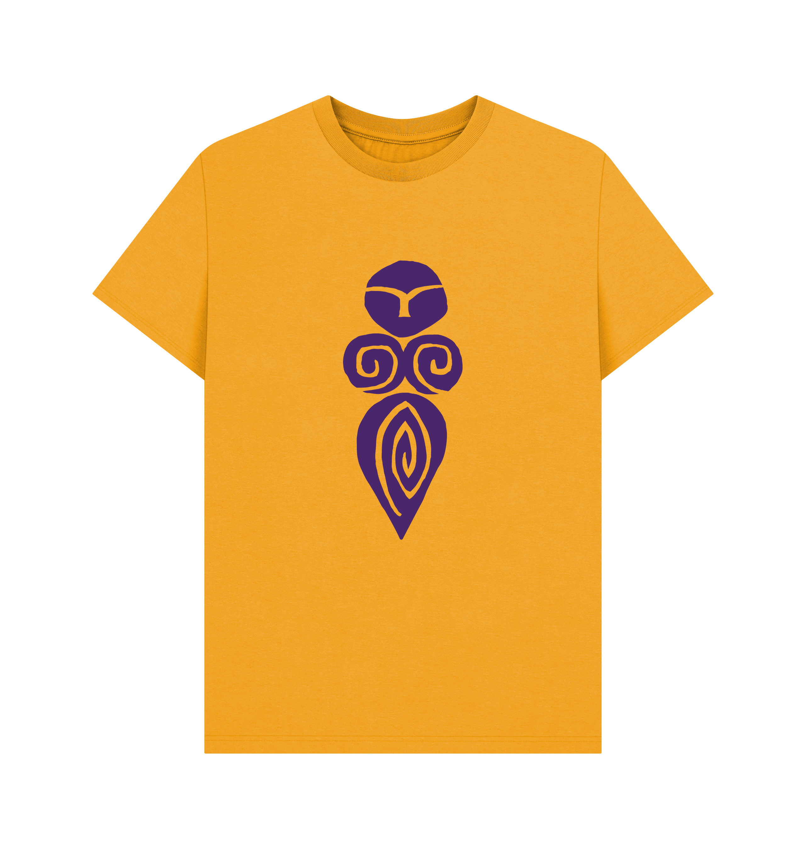 Mustard Printed T-shirt Front