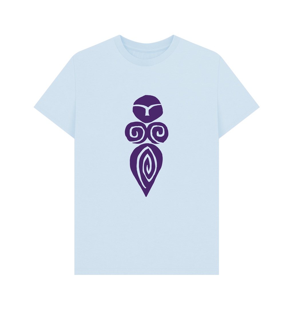 Sky Blue Printed T-shirt Front
