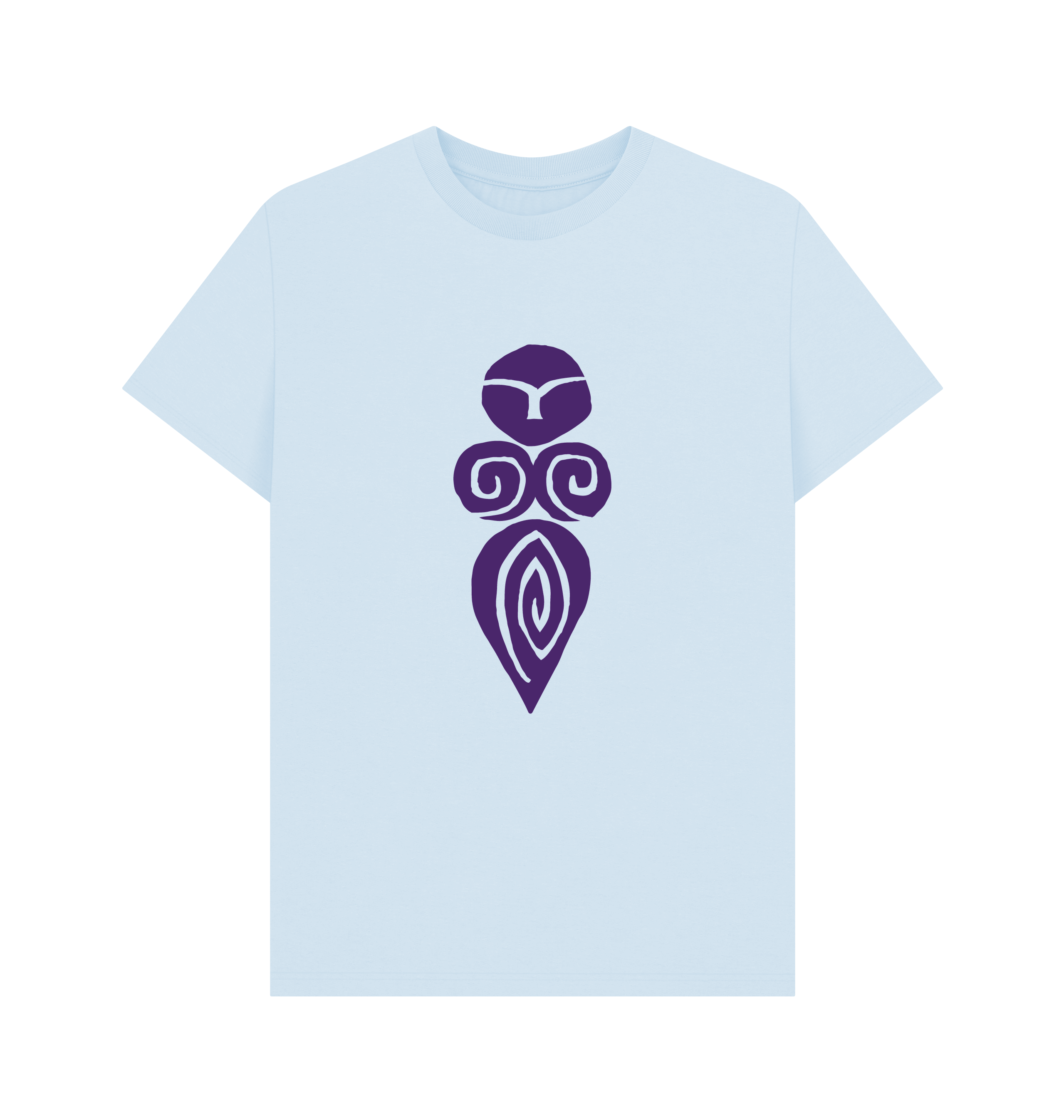 Sky Blue Printed T-shirt Front