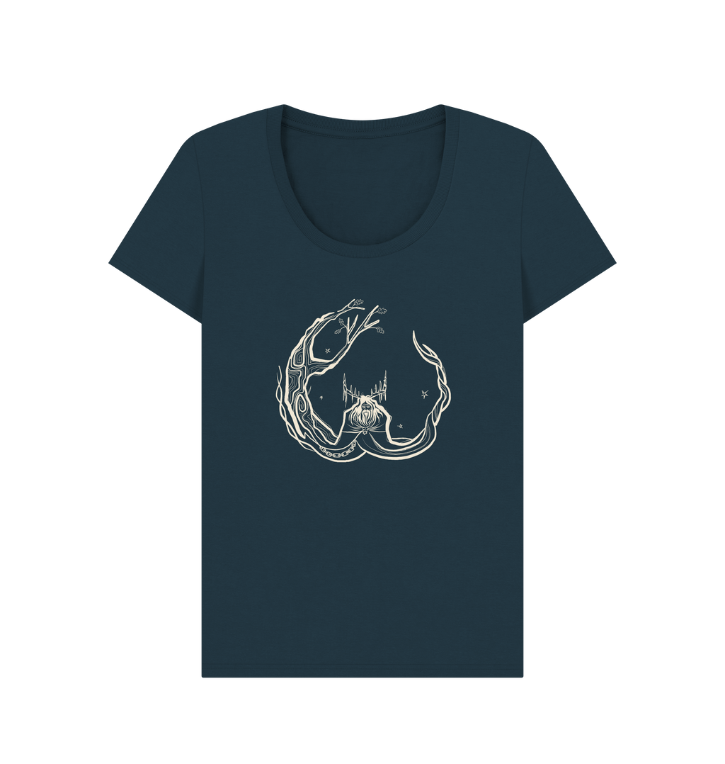 Denim Blue Printed T-shirt Front